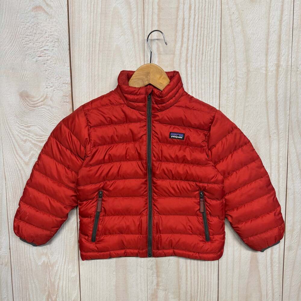 Patagonia Kids Duck Down Insulated 600-fill Size XS 5-6 Puffer Jacket Red